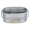 CLEENTABLE utensil caddy for parties, utensil caddy for countertop, kitchen utensil caddy, plate caddy - picnic utensil caddy, kitchen utensil caddy for countertop - 13.5 Inches (Silver)