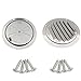 Grille D'aération Ronde, Grille de Ventilation Ronde Réglable， 2 Pièces 125 mm Grille de Ventilation Rond en Acier Inox 316 - Argent