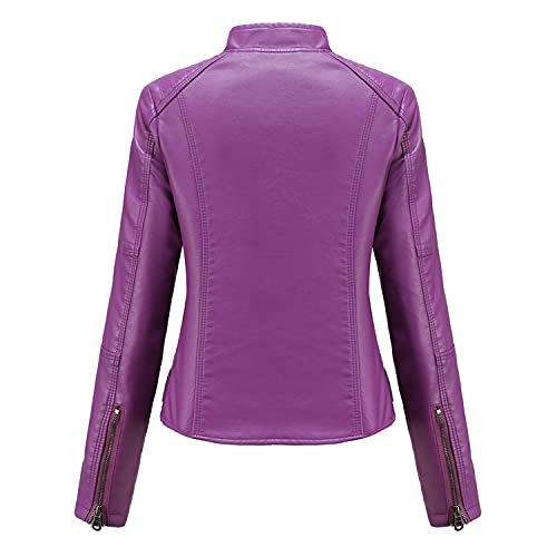 DEAR MODEL Faux Leather Jacket Women Bomber Jacket Women's Belted Motorcycle Jacket2