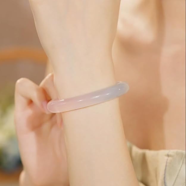URED Jade Bangle Bracelet for Women, Good Luck Bangle, Wealth Feng Shui Bangle, Elegant Round Bracelet - Image 6