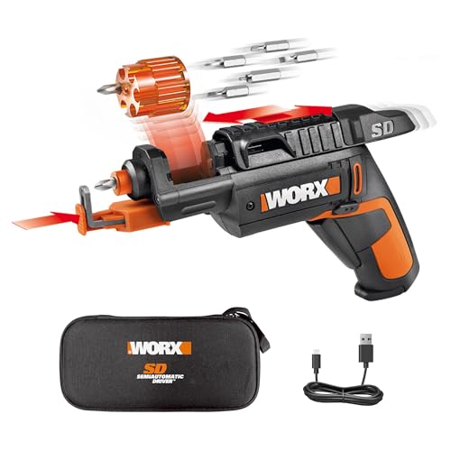 WORX 4V Electric Screwdriver Rechargeable Cordless Power Screwdriver Set with 6 Bits Screw Holder USB-Type C Charging Cable - WX255L.5