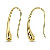 Hoops & Loops Sterling Silver Teardrop Polished Hook Earrings