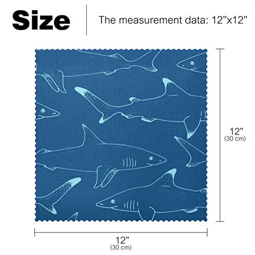 Sets de table requin multicolore 12x12 pouces, l'accessoire idéal contre les plats chauds