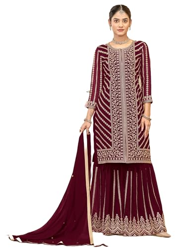 Costume indien Georgette femme 12170 - Sari traditionnel élégant