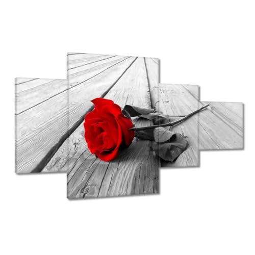 Tableau rose rouge 130x80cm pour illuminer la decoration murale de votre salon