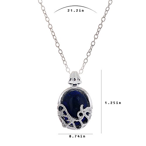 lureme Daywalking Katherine Necklace Pendant Charm Necklace-Royal Blue (01003590)2