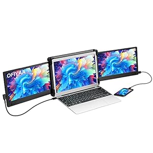 OFIYAA P2 Draagbare Monitor Laptop Scherm Dubbel 12” Display voor PS5 Compatibel met 13”-16” Mac PC/Notebook…