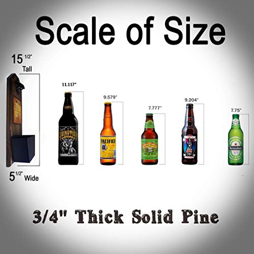 Back The Blue - Law Enforcement - Bottle Opener And Cap Catcher - Handcrafted By A Vet - 100% Solid Pine 3/4" Thick - Unique Rustic Sign, Wall Mounted - Thin Blue Line - Police - Great Gift #TOP5