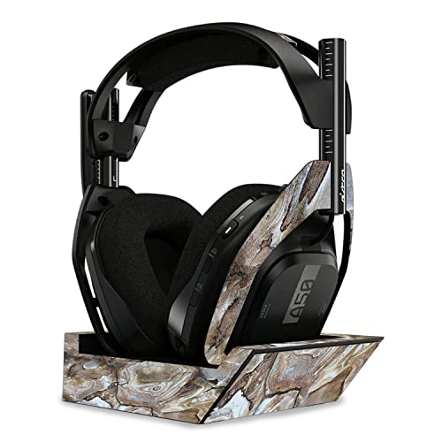 Image of MightySkins Glossy Glitter Skin Compatible with Astro A50 Wireless Headphones + Base Station (Gen 4) - Brown Marble | Protective, Durable High-Gloss Glitter Finish | Easy to Apply | Made in The USA