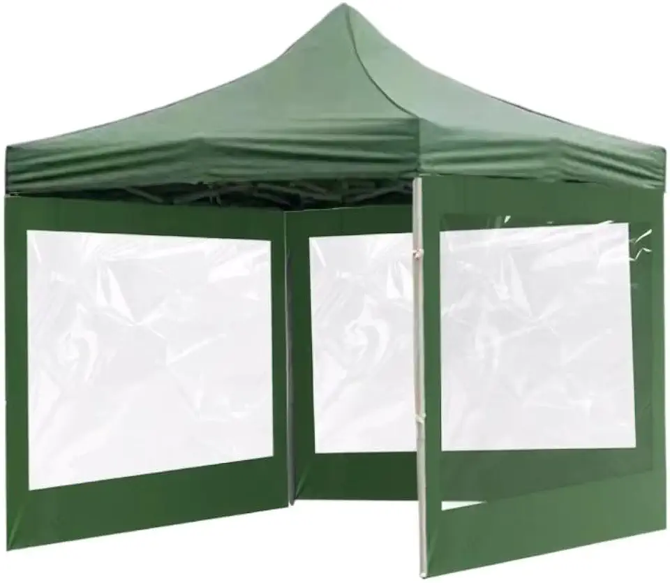 Kit Tenda Gazebo Sanfonada 3x3 Articulada Reforçada com Fechamento Laterais Completo Retrátil(VERDE)