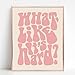 ZEARPT What Like It's Hard Print, Feminist Wall Art, Blush Pink, Retro, Motivational Gift for Girls, Dorm Office Wall Decor