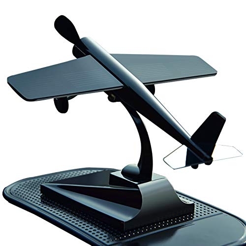 MagicTech Solar Panel Power Airplane Propeller Car Solar Plane Black Ornaments Kirksite Material Decoration Science Educational Toy PH37