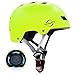 UniqueFit Casque réglable pour Enfants et Jeunes Adultes pour Scooter à roulettes à vélo (Yellow-Green, Large:58-61cm/22.8"-24.0")