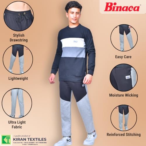 Image of Binaca Designer Men's Joggers - Slim Fit Athletic Sweatpants, Breathable Cotton Jogger Pants for Workout, Casual & Gym Wear | Stylish Drawstring Track Pants
