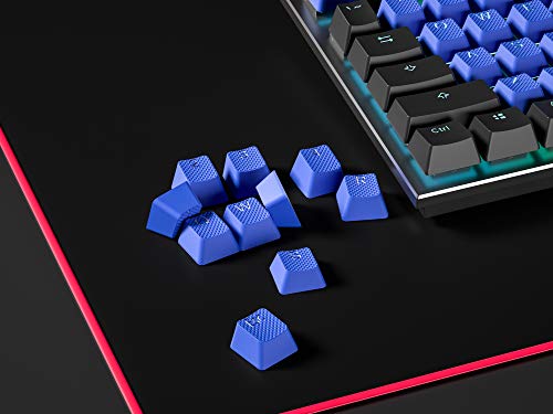 Image of HK GAMING Rubber Backlit Doublesht Keycap Set | OEM Profile for Mechanical Keyboard (23 Keys, Dark Blue)