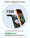 3 en 1 Station de recharge magnétique pour iPhone - 15W Chargeur sans fil rapide avec 30W Adaptateur, chargeur de téléphone sans fil iPhone 17 16 15 14 13 12, pour Apple Watch & AirPods Pro, bureau & Table de chevet