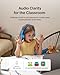Belkin SoundForm Mini - Wireless Bluetooth Kids Headphones, 30H Battery, 85dB Safe Volume Limit, Built-in Microphone - Toddler On-Ear Earphones for iPhone, iPad, Fire Tablet, Ideal for School - Blue