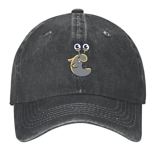 Casquette de baseball avec motif Slogo Cheval unique et tissu coton ajustable noir