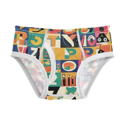 KLL Scandinavian Style Alphabet Little Boys Comfort Nighttime Underwear Cute Children Panties