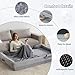 WNPETHOME Human Dog Beds for People Adults, Washable Faux Fur Nap Bed Adult Oval for People, Calming Human Size Giant Dog Bed Fits Pet Families with Storage Pocket Grey