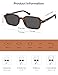 SOJOS Trendy Rectangle Polarized Sunglasses Womens Mens, Small Retro Fashion Thin Slim Square Sunnies SJ2610, Brown Tortoise/Grey