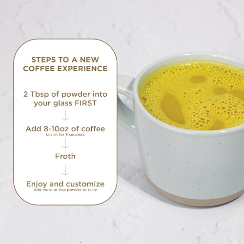 Image of Laird Superfood Non-Dairy Original Superfood Turmeric Coconut Powder Coffee Creamer, Gluten Free, Non-GMO, Vegan, 8 oz. Bag, Pack of 1