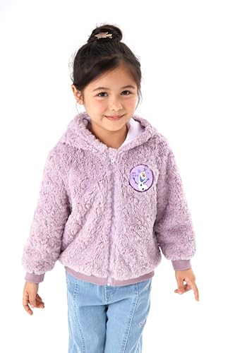 Disney Stitch Minnie Frozen Princess Girls/Boys Fleece Jacket Zipper Sherpa Fuzzy Hoodie Warm Winter Coat Outwear 2-13 Years4