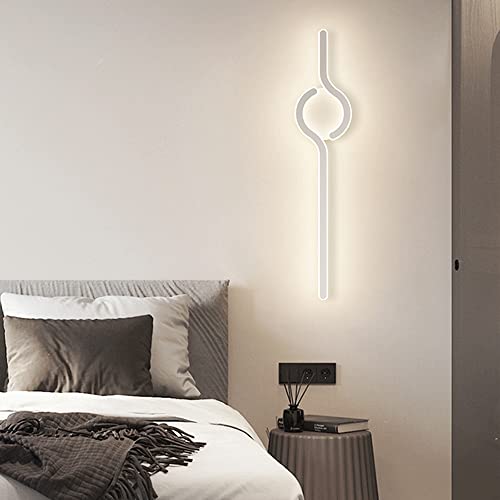 Luz de pared larga de metal lineal LED con estructura de hierro blanco 7