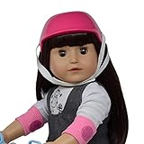 The New York Doll Collection 18' Doll Scooter & Helmet Set - 18in Dolls Accessories Doll Bike Accessories Play Set and Doll Helmet (Doll Helmet)