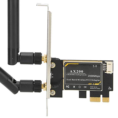 XUXHOU Tarjeta Inalámbrica AX200 5G con Antena para 10 64 bits/para el Escritorio de PC