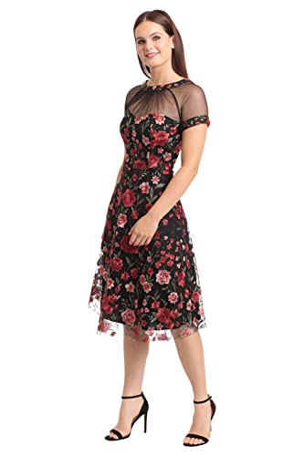 Image of Maggy London Women's Illusion Dress Occasion Event Party Holiday Cocktail Guest of Wedding.