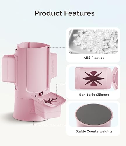 Image of MelodySusie GelCarousel for Nail Polish Bottle Holder and Nail Art Tools Organizer, 360 Rotating Storage Container with 3Pcs Detachable Silcone Gel Polish Holder, Pink(Only Box)