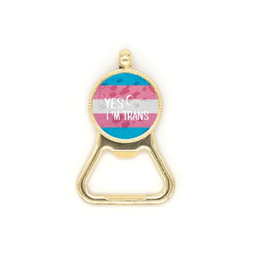 Porte-clés trans et ouvre-bouteille en acier pour la fierté LGBT