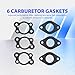 OXCANO 6 PCS Carburetor Gasket Compatible with EZGO Gas Golf Cart 295cc 350cc 4-Cycle Robin Engine Marathon Medalist TXT Freedom ST Sport ST350 MPT Workhorse 800 875 1200 Club Clays Car Shuttle Series