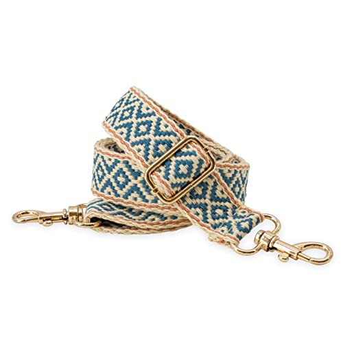 BENAVA Taschengurt Karo Muster Baumwolle Verstellbar 75-135 cm Karabiner...