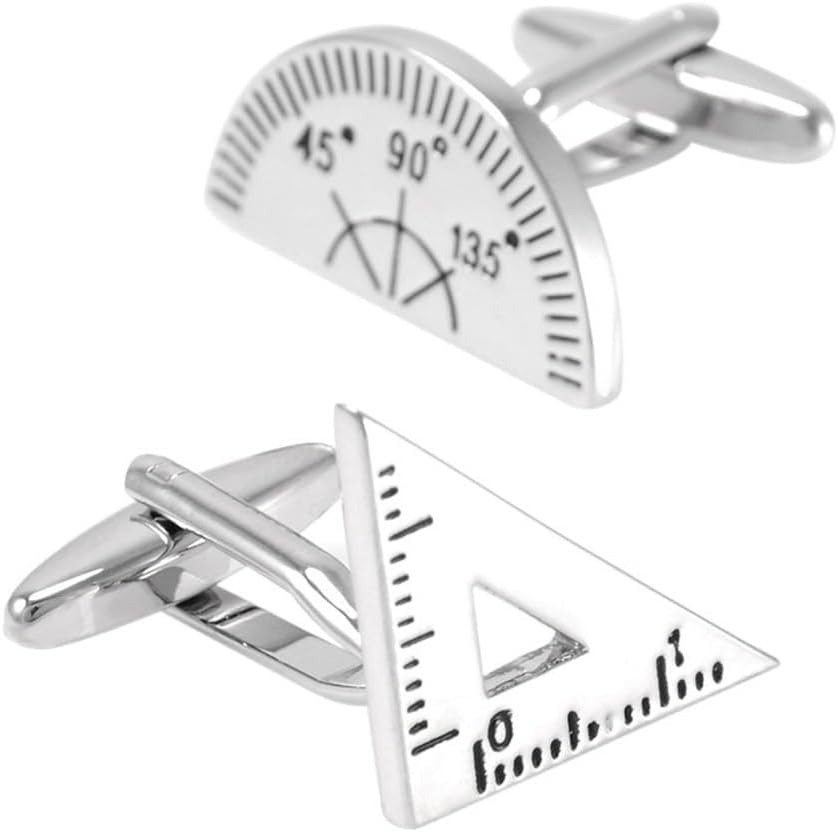French Shirt Cufflinks Angle Ruler Sleeve Nails Men's Personality Triangular Ruler Cuff Modeling Cufflinks