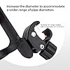 Grapelet 1X Stroller Cup Holder,Universal Pram Bicycle Pushchair Cup Holder, 360 Degree Rotation ABS Adjustable Drink Coffee Bottle Organizer Accommodate for Baby Bottles, Bike and Beverage Bottles #2