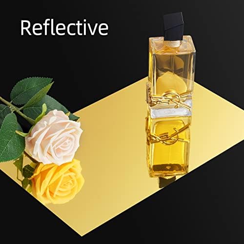 Toifucos Adesivi da Parete a Specchio, Piuma Adesivi Murali DIY 3D Specchio Adesivo Murali per Casa Salotto Camera da Letto Creativi Decorazione, Oro