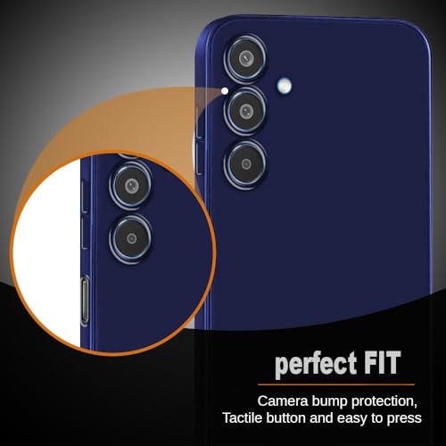 Image of Back Cover for Samsung Galaxy M35 5G | Full Camera Protection | Premium Liquid Silicon Case | Flexible Bumper Case for Samsung Galaxy M35 5G (Dark Blue)