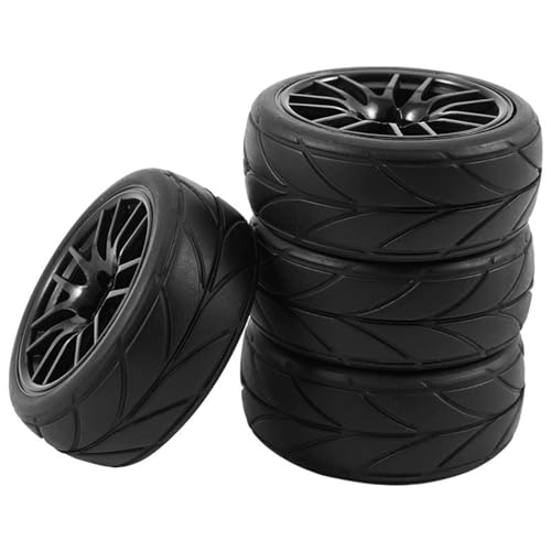 Pneus RC 1/10 en caoutchouc haute adhérence pour jante sur route Hsp Hpi 4pcs