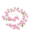 HUVZOR 2 pezzi 230cm Forsizia Artificiali, Ghirlanda Di Forsizia, Artificiale Ghirlanda Fiori Per Matrimoni Feste Giardini Stanze Decor (Rosa scuro)