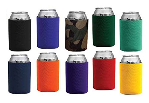 Coloful Foam Insulated Can Holder/Can Cooler/Beverage Holder/Can Chiller/Bottle Cooler,5 Pack