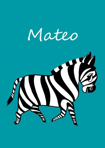 Malbuch / Tagebuch / Notizbuch - Mateo: DIN A4 - blanko - Zebra