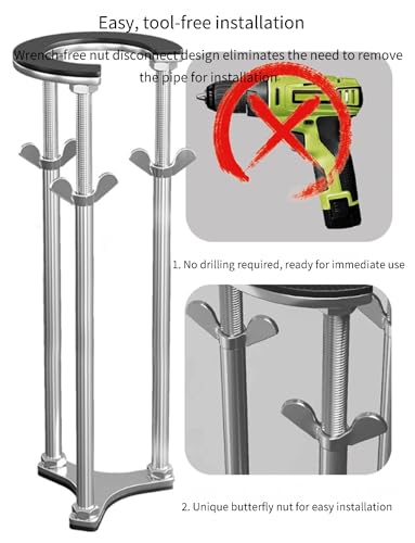 Support de lavabo encastrable cuisine réglable en acier inoxydable solide - 7