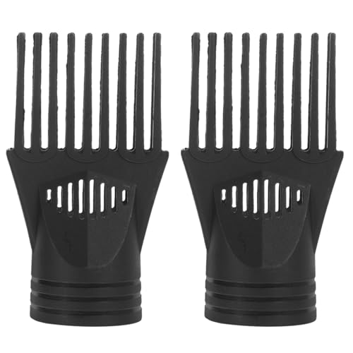 SOIMISS Deux Pièces Embout Peigne Pour Sèche Cheveux Buse Noire Concentrateur Lissage Démêlage Accessoire Coiffure Universel Brosse Soufflante Afro...