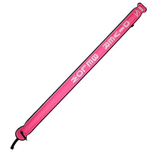 Marcador de superficie rosa 6 ft para emergencias y buceo en alta mar