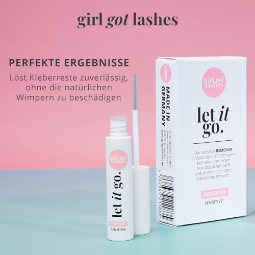 GirlGotLashes Let it go Remover Sensitive – Entfernung von DIY-Wimpernextensions – Sanft & Effektiv – Hautfreundlich & Schonend