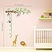 DECOWALL DW-1402 Little Monkeys Tree and Animals Height Growth Chart Kids Wall Stickers Wall Decals Peel and Stick Removable Wall Stickers for Kids Nursery Bedroom Living Room décor
