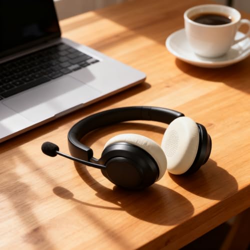 Earpads de reemplazo para Jabra Evolve2 65 UC/Elite 45h Auriculares On-Ear, cojines para auriculares con cuero de proteína más suave (Dorado) miniatura 6