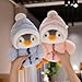 GPPYMX Christmas Plush Penguin Stuffed Animal 9.8’’ Cute Stuffed Penguin Plush Toy with Fuzzy Fleece Jacket and Hat Little Plush Dolls for Boys Girls Birthday (2 Pack,Blue+Pink)
